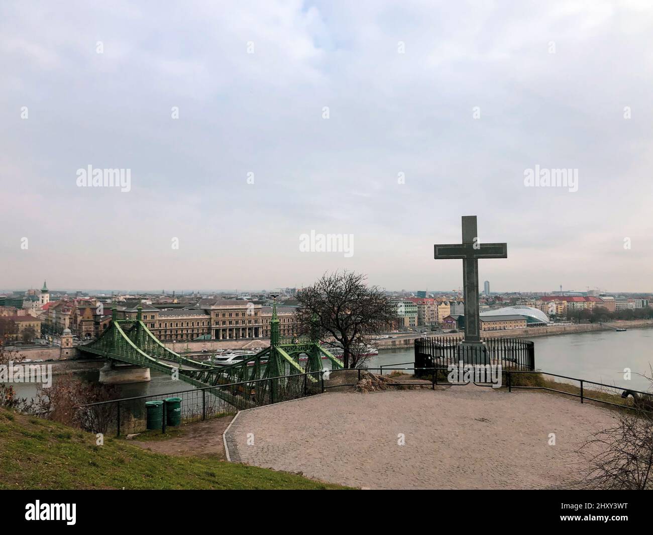 Budapest, Hungary - December 21, 2021: Panoramic view of Budapest Hungary Stock Photo