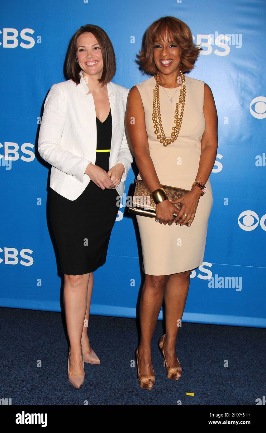 Erica Hill and Gayle King attends the CBS 2012 Upfronts event in New York. Stock Photo