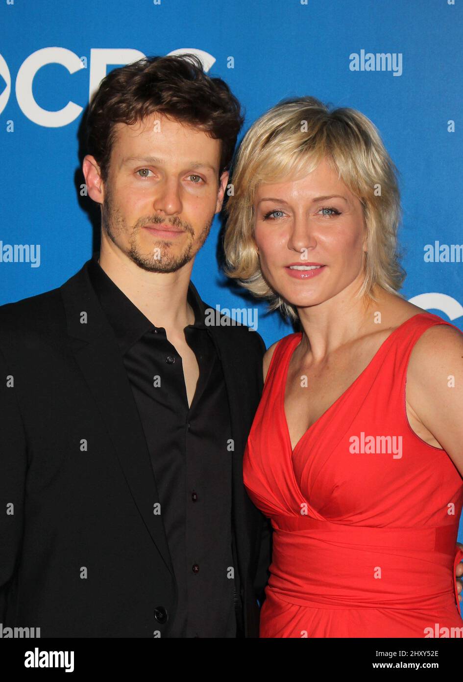 Will Estes and Amy Carlson attends the CBS 2012 Upfronts event in New York Stock Photo Alamy