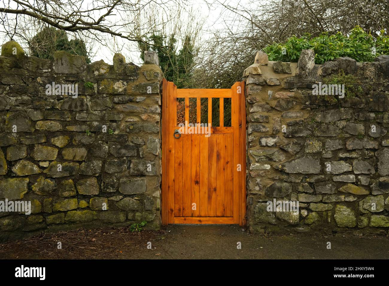 March 2022 - A new gate,Cheddar Somerset, UK Stock Photo