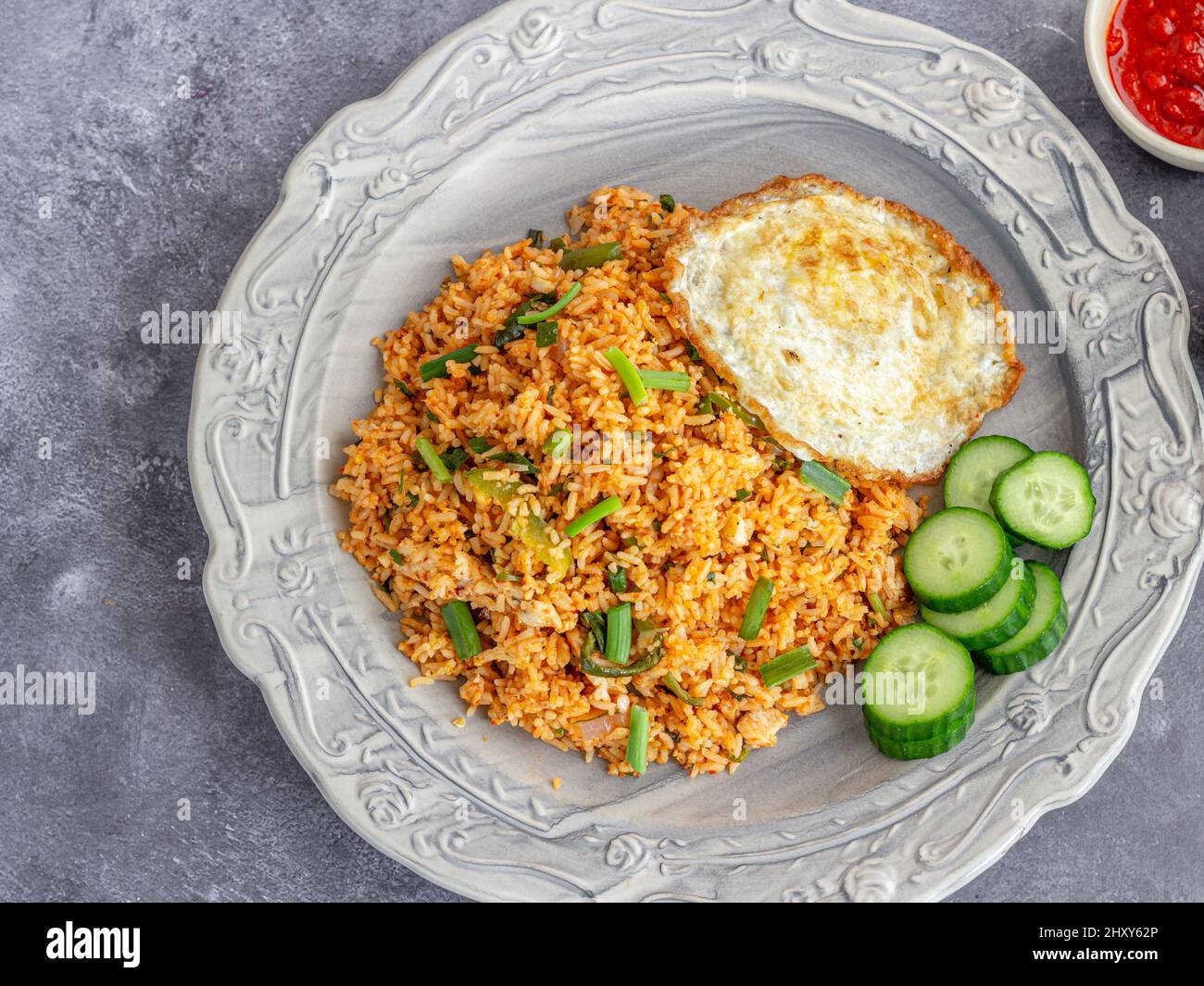 Indonesian Fried Rice Dish Indonesian Cuisine Asian Food Stock Photo Indonesian Fried Rice Dish Indonesian Cuisine Asian Food Stock Photo