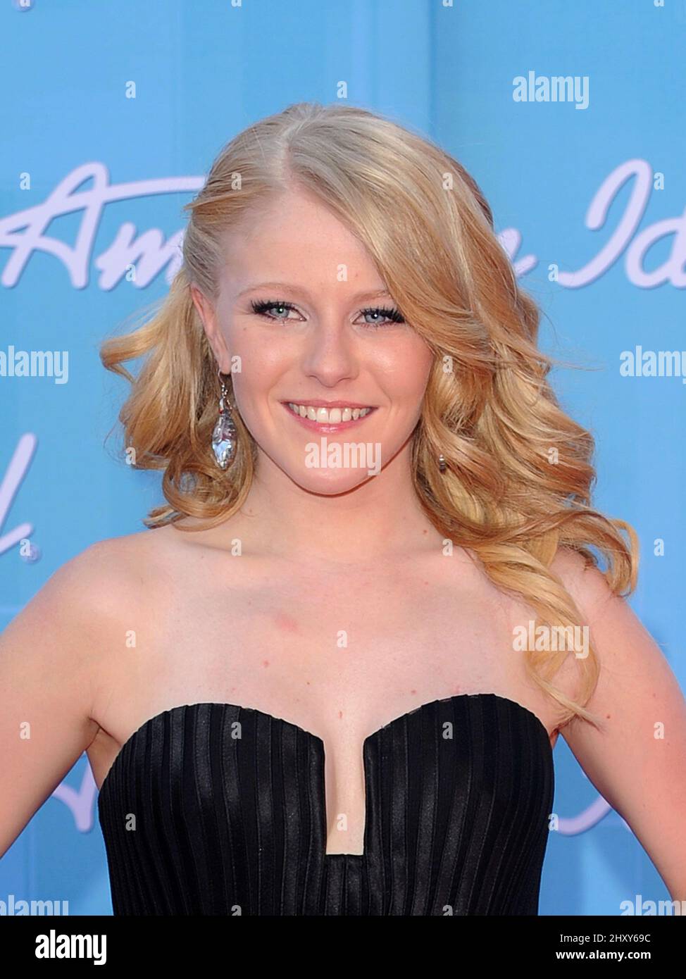 Hollie Cavanagh attends the 2012 American Idol Season 11 Finale held at