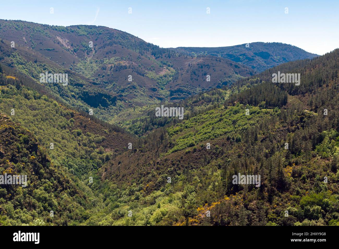 Beautiful natural mountain scenery in O Courel, Galicia, Spain Stock Photo