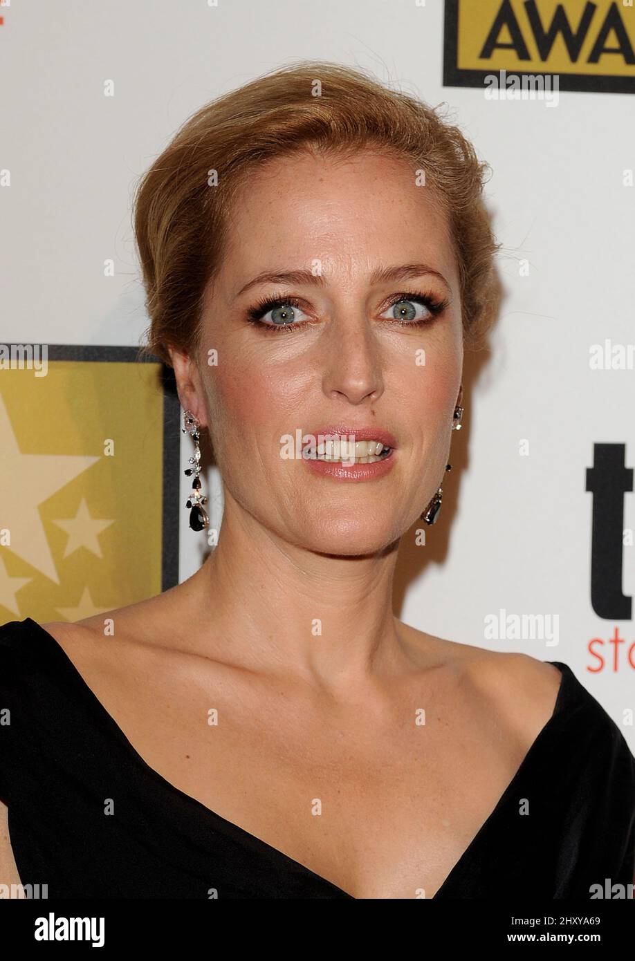 Gillian Anderson attending the 2012 Critics' Choice Awards held at the Beverly Hilton in Los Angeles, USA. Stock Photo