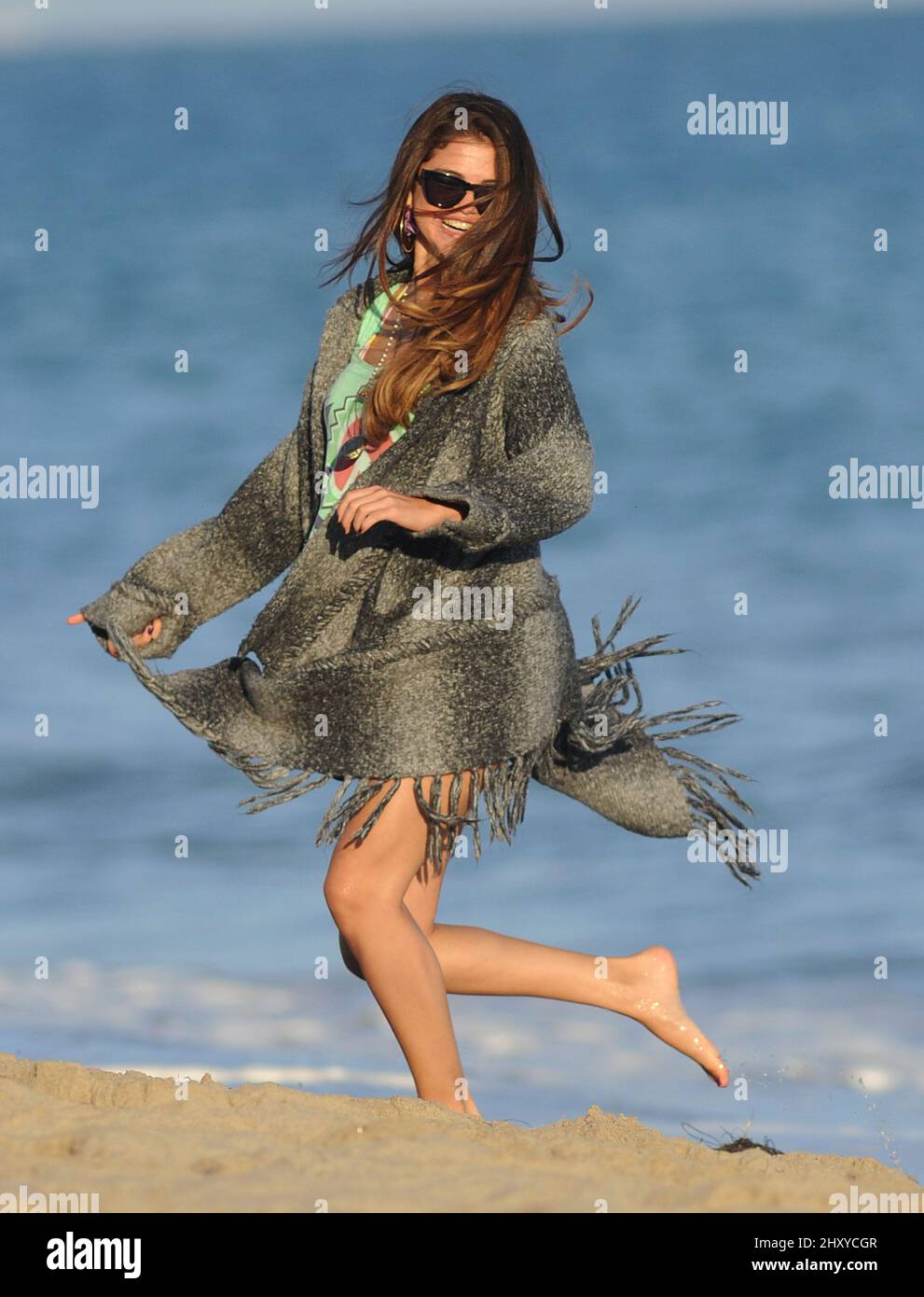 Selena Gomez is seen attending Ashley Tisdale's Birthday Party on Malibu  Beach in California, USA Stock Photo - Alamy