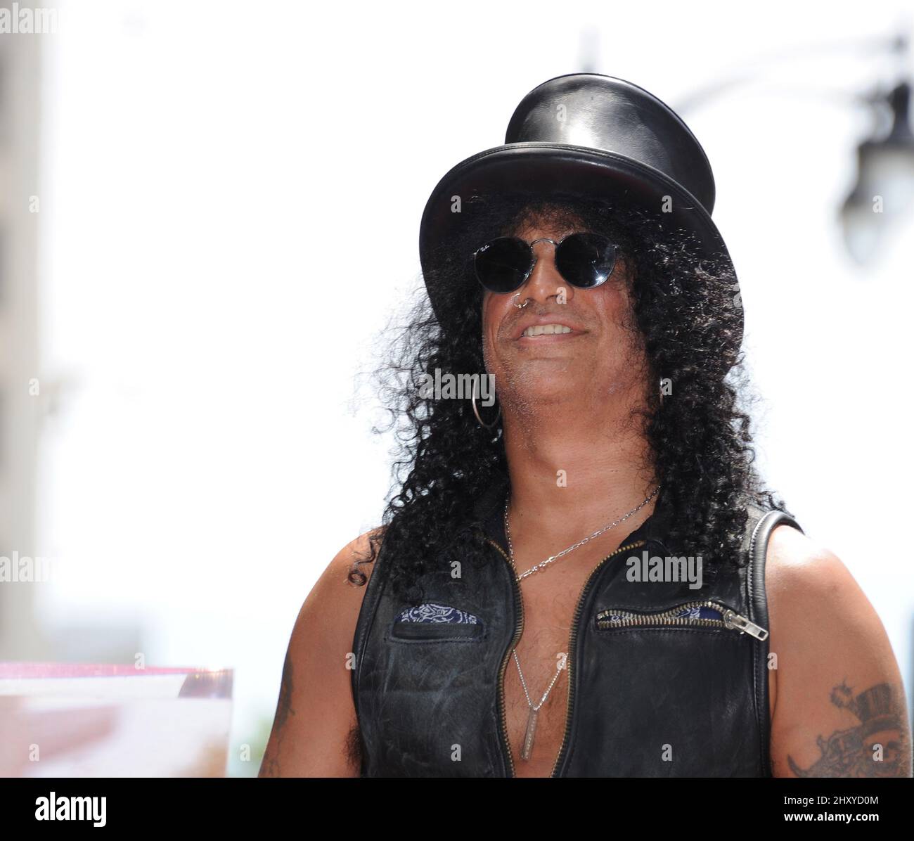 Musician Slash attending a ceremony where he has been honored with a star  on the Hollywood Walk of Fame in front of the Hard Rock Cafe Stock Photo -  Alamy