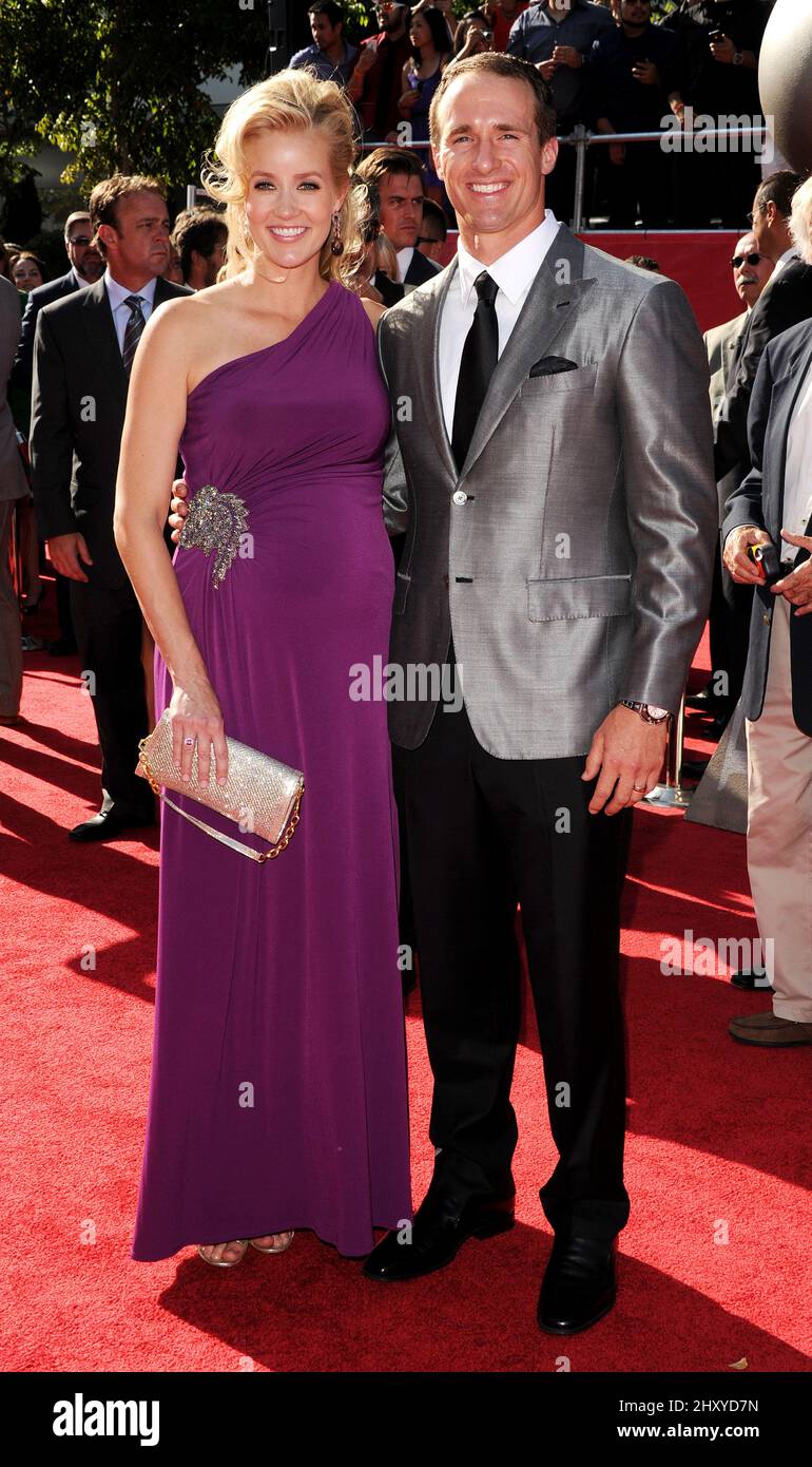 Drew Brees and his wife Brittany Dudchenko arriving at the 2012 ESPY