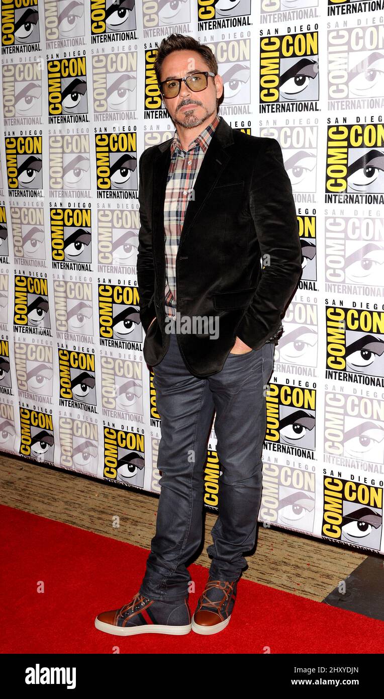 Robert Downey Jr. 2012 Comic Con - Day 3 'Iron Man 3' Photo Op held at the Bayfront Hilton Stock Photo