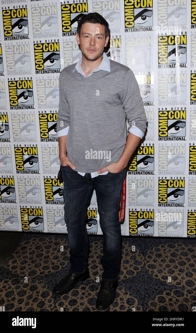 Cory Monteith 2012 Comic Con - Day 3 'Glee' Photo Op held at the Bayfront Hilton Stock Photo