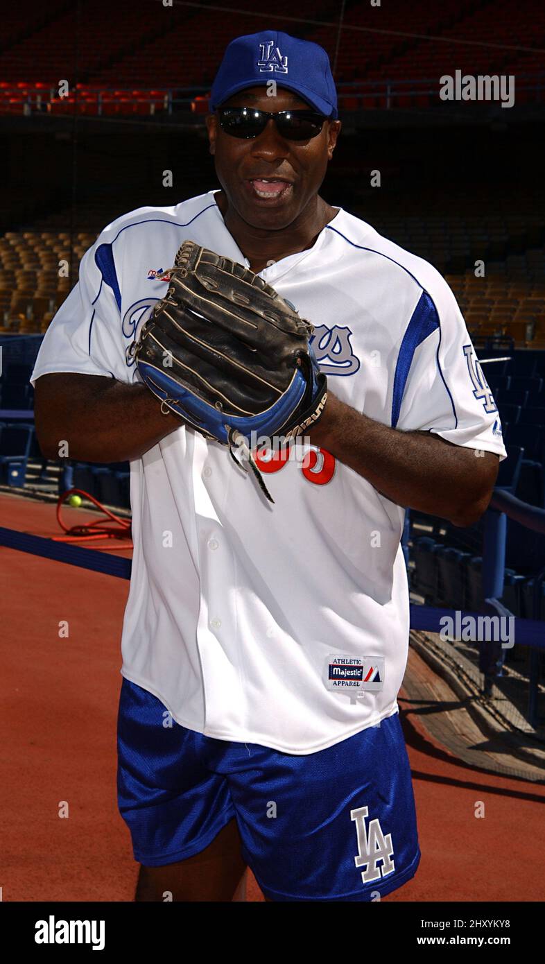 Michael Clarke Duncan attending the '46th Annual Hollywood Stars Game' Held At Dodger Stadium. Stock Photo