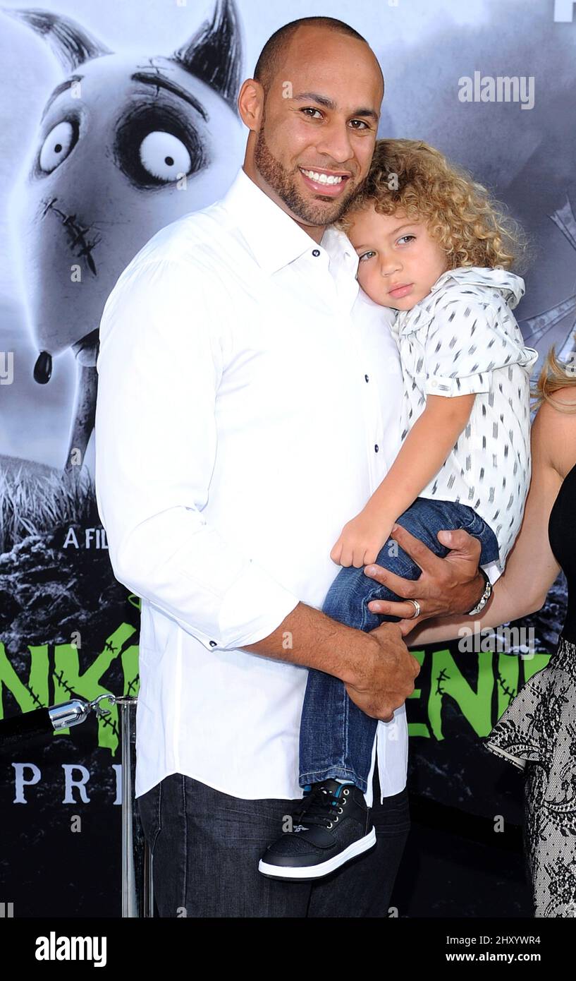 Hank Baskett and Hank Baskett Jr. attends the “Frankenweenie” premiere