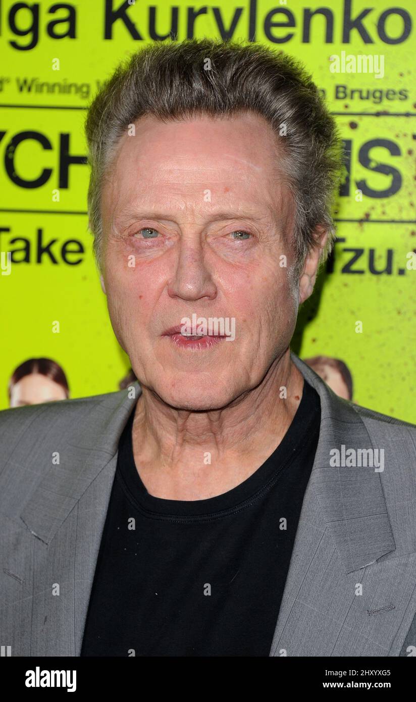 Christopher Walken attending the premiere of 'Seven Psychopaths' at the Bruin Theatre in Westwood, California. Stock Photo