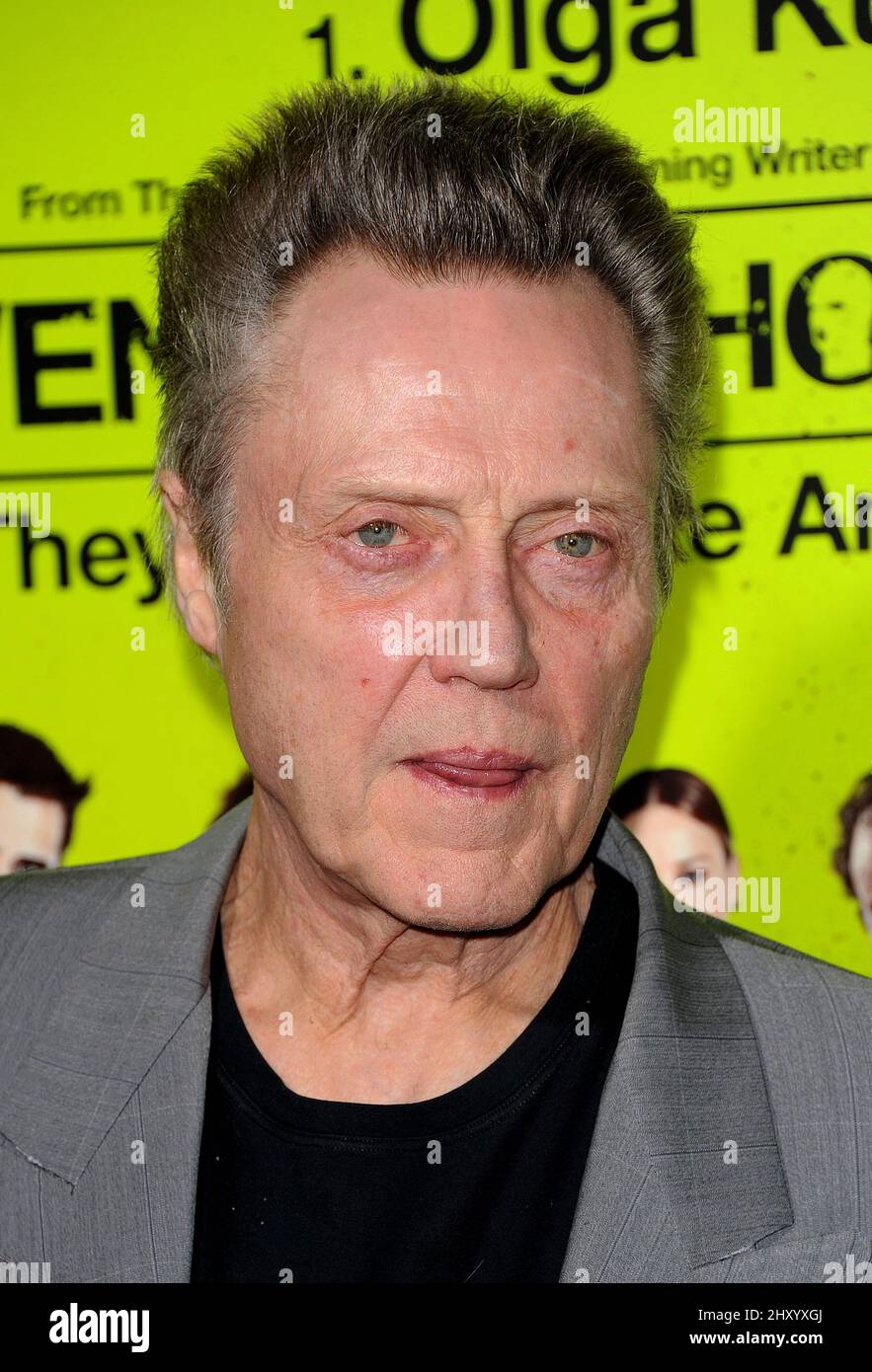 Christopher Walken attending the premiere of 'Seven Psychopaths' at the Bruin Theatre in Westwood, California. Stock Photo