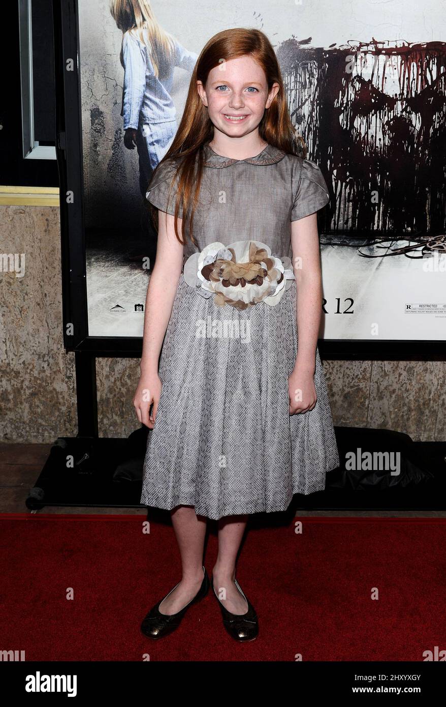 Clare Foley attending the premiere of 'Sinister' in Los Angeles. Stock Photo