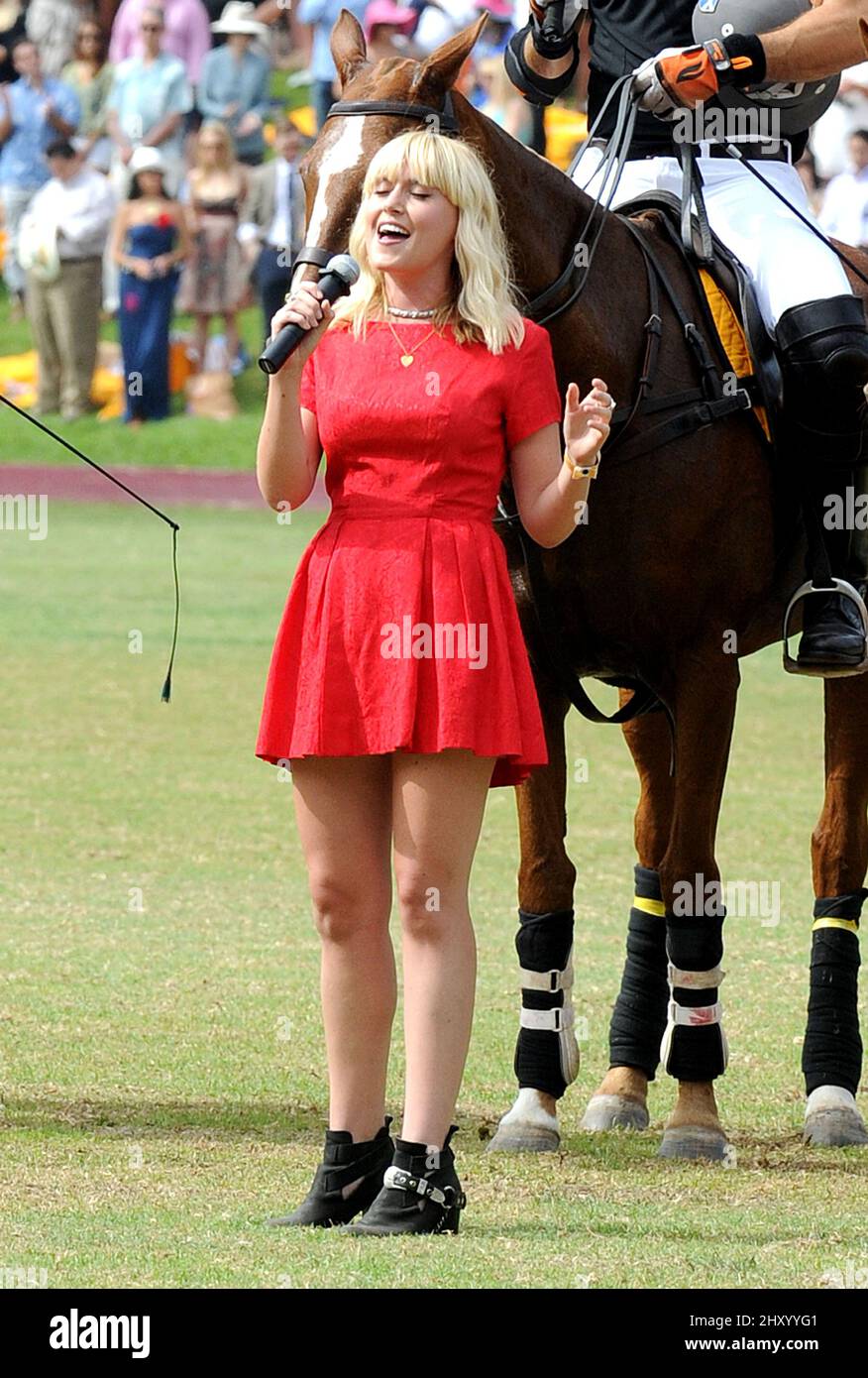 Talia Londoner and Nacho Figueras attending the 2012 Veuve Clicquot Polo Classic held at Will Rogers State Historic Park in Los Angeles, USA. Stock Photo