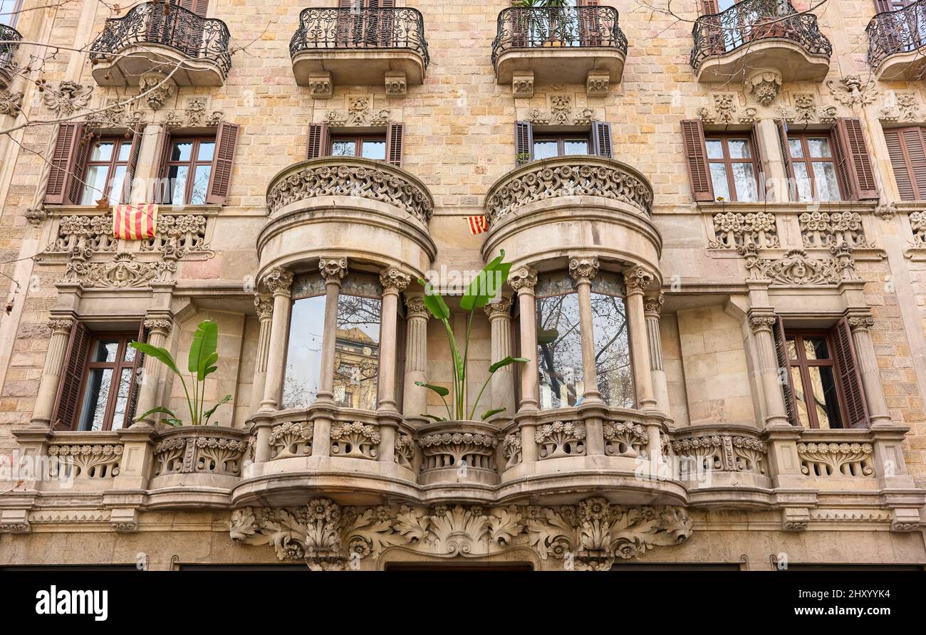 The Francesc Carreras or Farreras House. Barcelona, Catalonia, Spain. Stock Photo