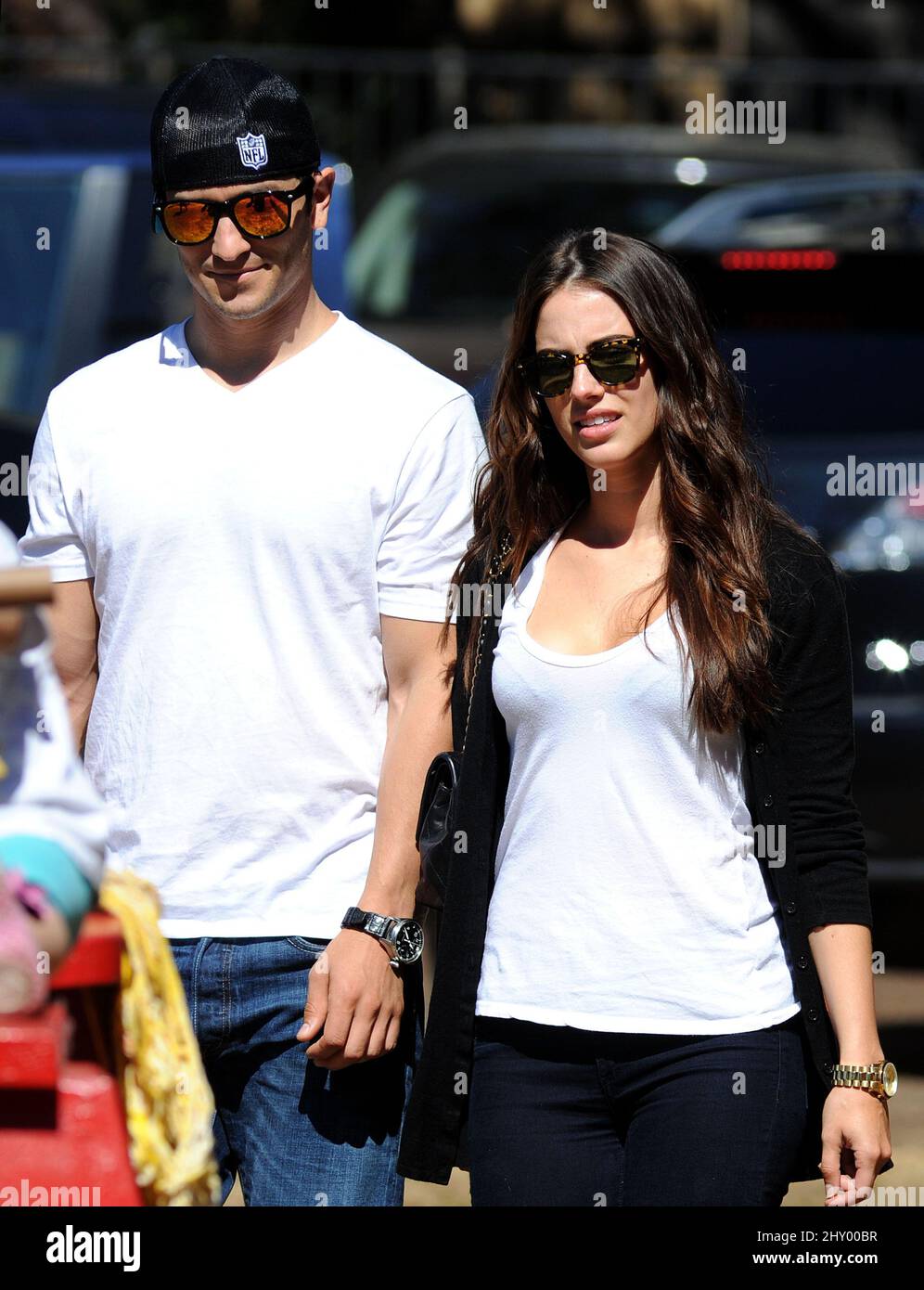 Jessica Lowndes and a partner seen at Mr. Bones' Pumpkin Patch in