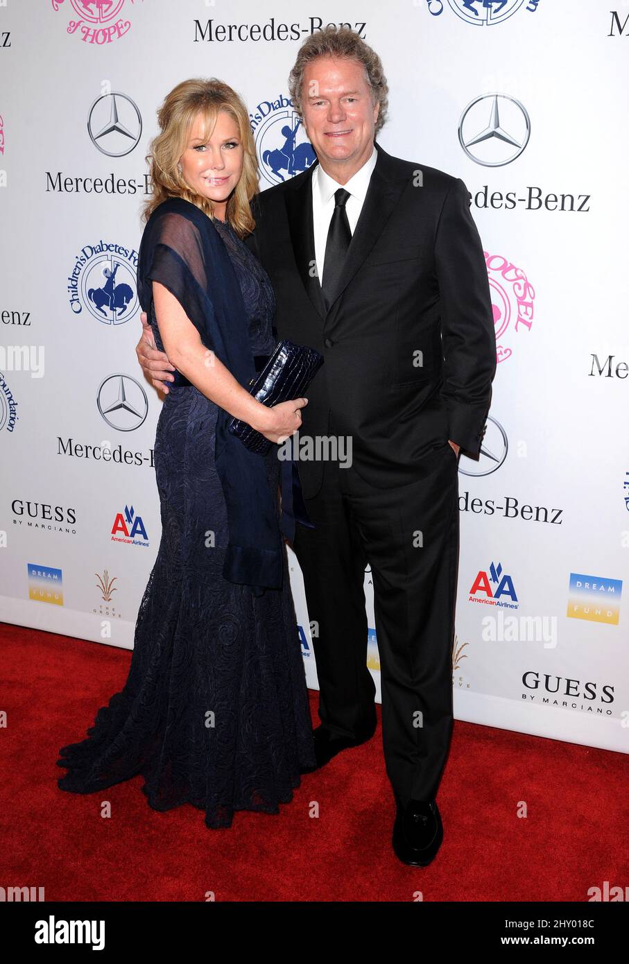Kathy Hilton and Rick Hilton attending the 2012 Carousel of Hope Gala held at the Beverly Hilton Hotel in Los Angeles, USA. Stock Photo