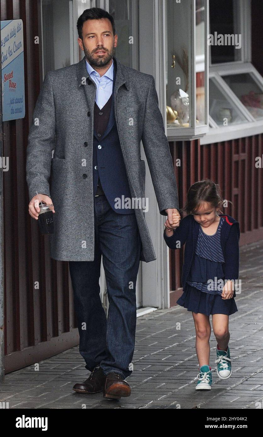 Ben Affleck and his daughter Seraphina seen walking around Santa Monica, California. ***Non-Exclusive Pap*** Stock Photo