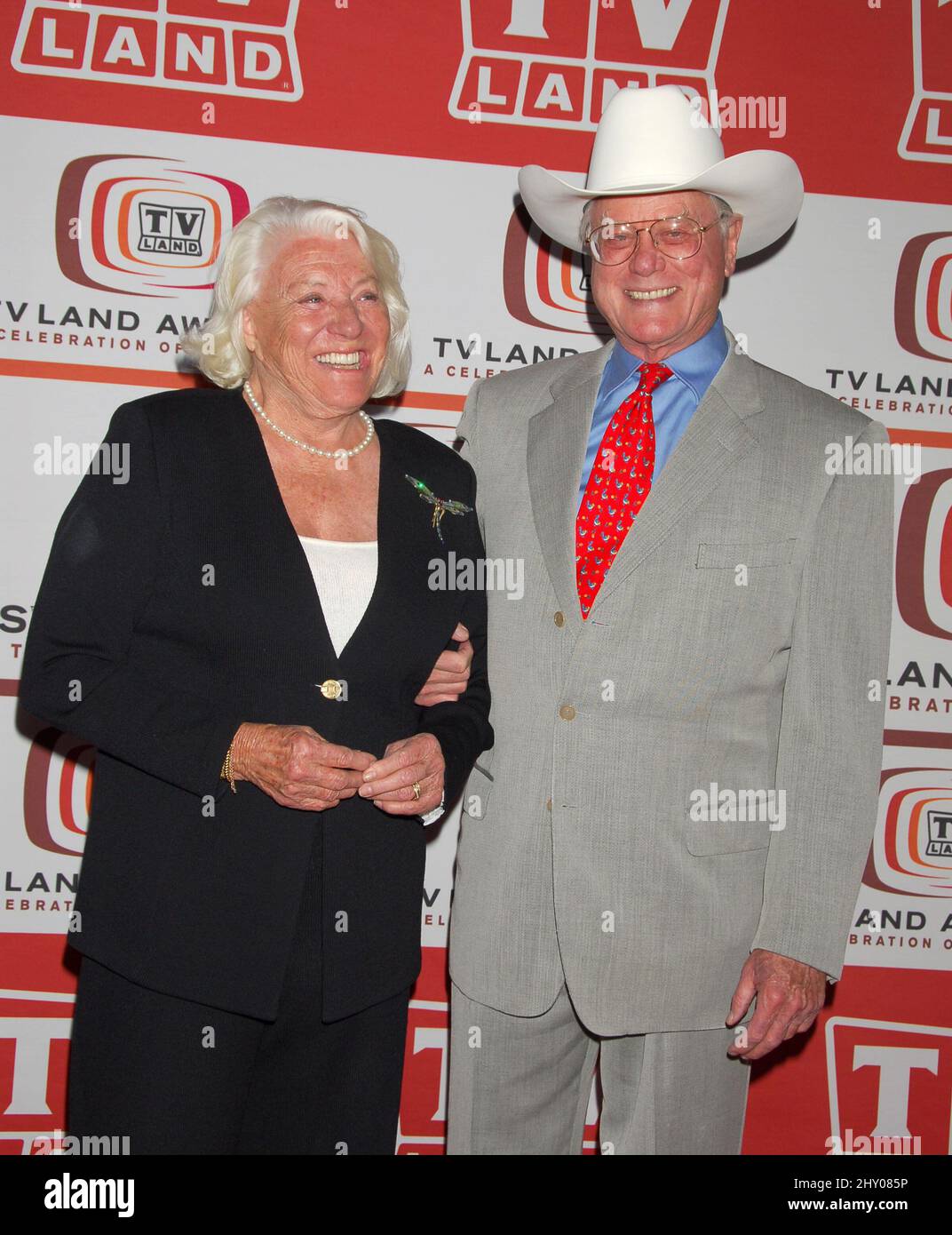 Larry Hagman & Wife Maj during the 2006 TV Land Awards Held At Barker Hanger, California (Larry died on the 23rd of November 2012 after loosing his battle with complications due to his recent battle with throat Cancer) Stock Photo