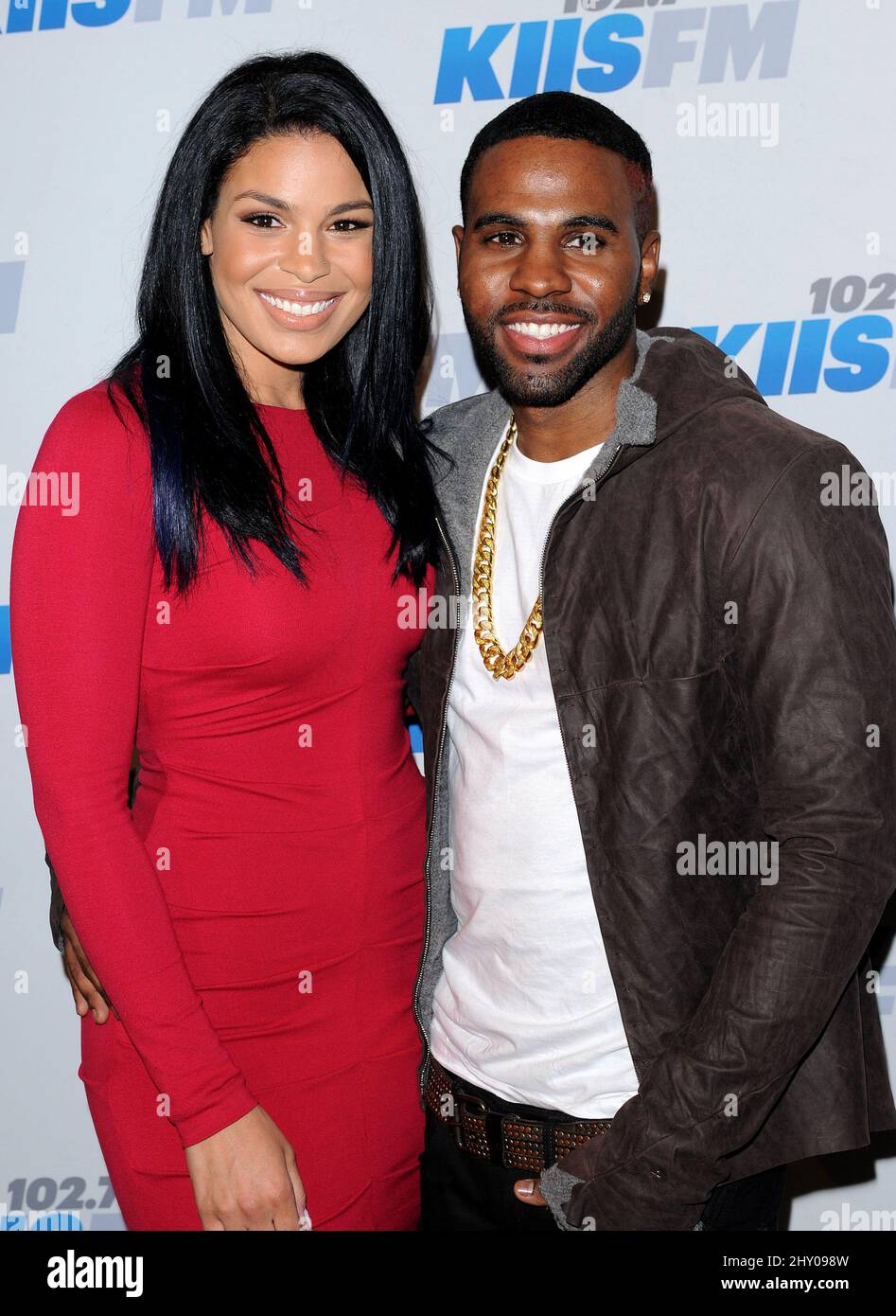 Jordin Sparks and Jason Derulo attending the 2012 KIIS FM 'Jingle Ball' Night 2 held at the Nokia Theatre in Los Angeles, USA. Stock Photo