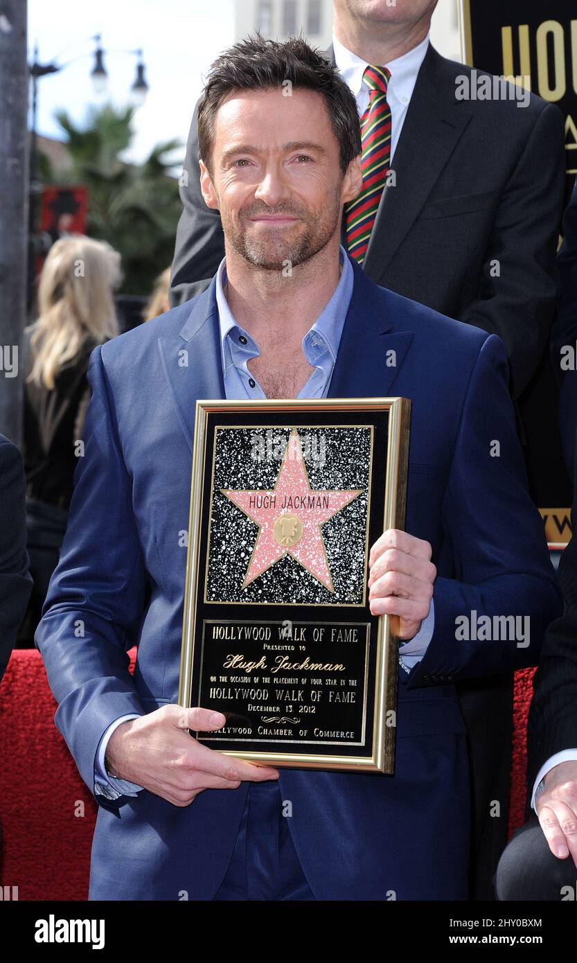 Hugh Jackman is honoured on the Hollywood Walk of Fame at Hollywood ...