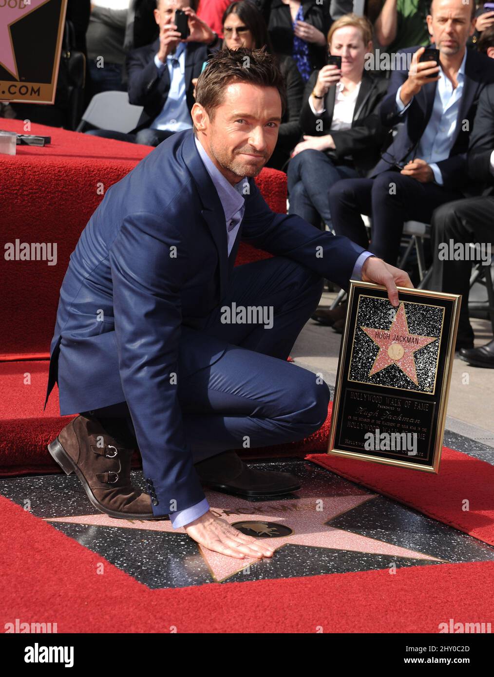Hugh Jackman attending his Star Ceremony at the Hollywood Walk of Fame ...