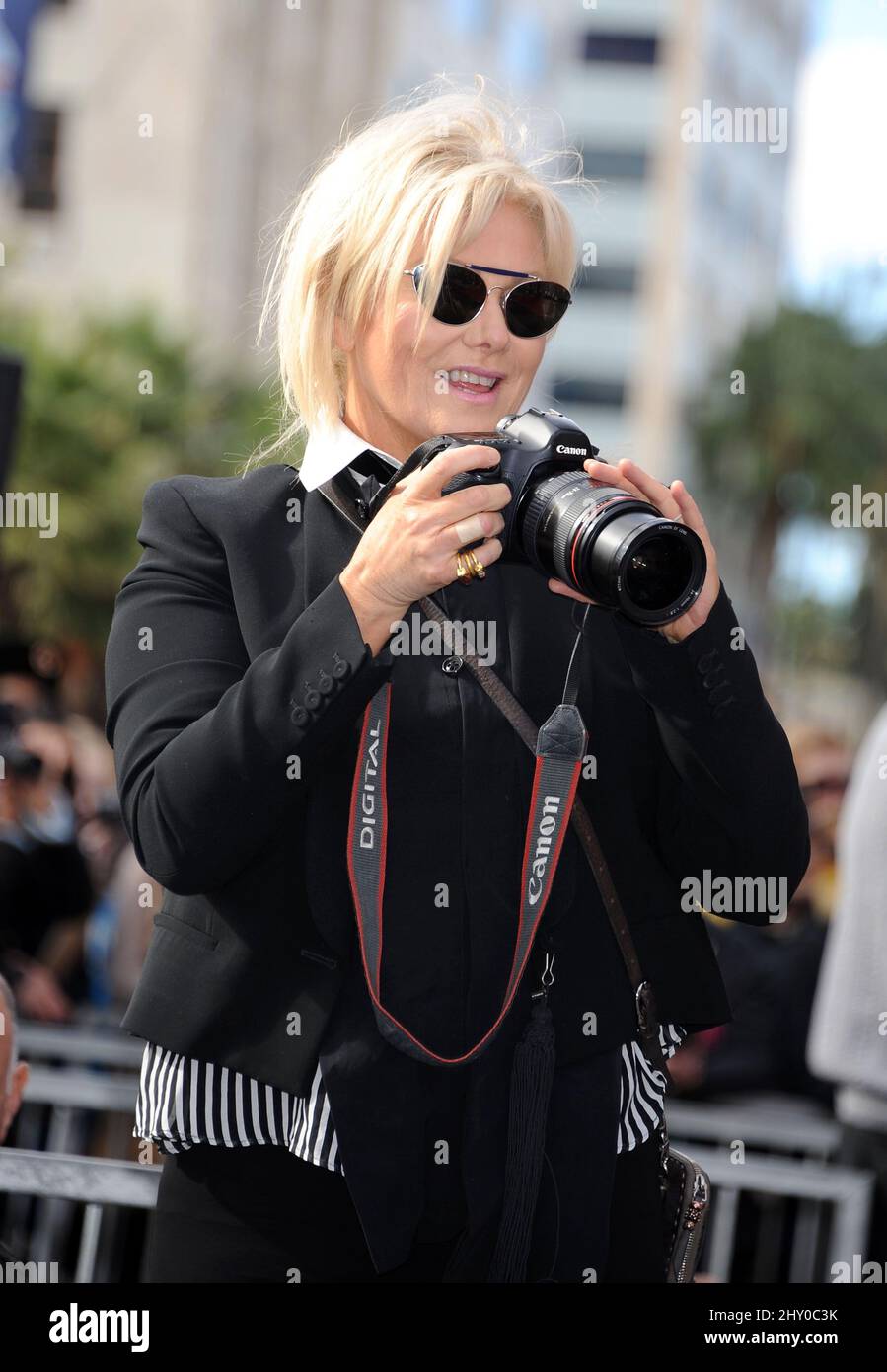 Deborra-Lee Furness attending Hugh Jackman’s Star Ceremony at the