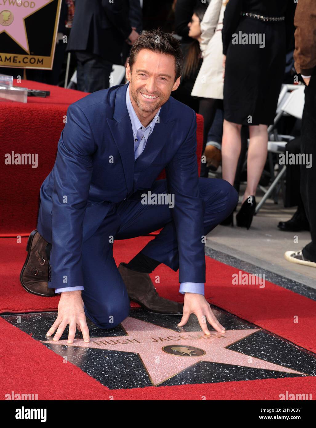 Hugh Jackman attending his Star Ceremony at the Hollywood Walk of Fame ...