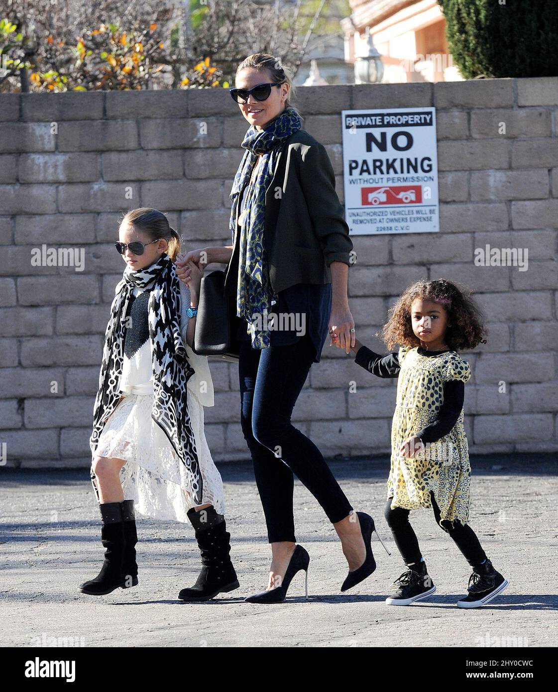 Heidi Klum, daughter Leni and daughter Lou seen out and about in