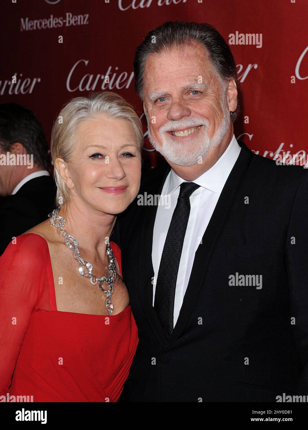Helen Mirren and husband Taylor Hackford attending the 2013 Palm