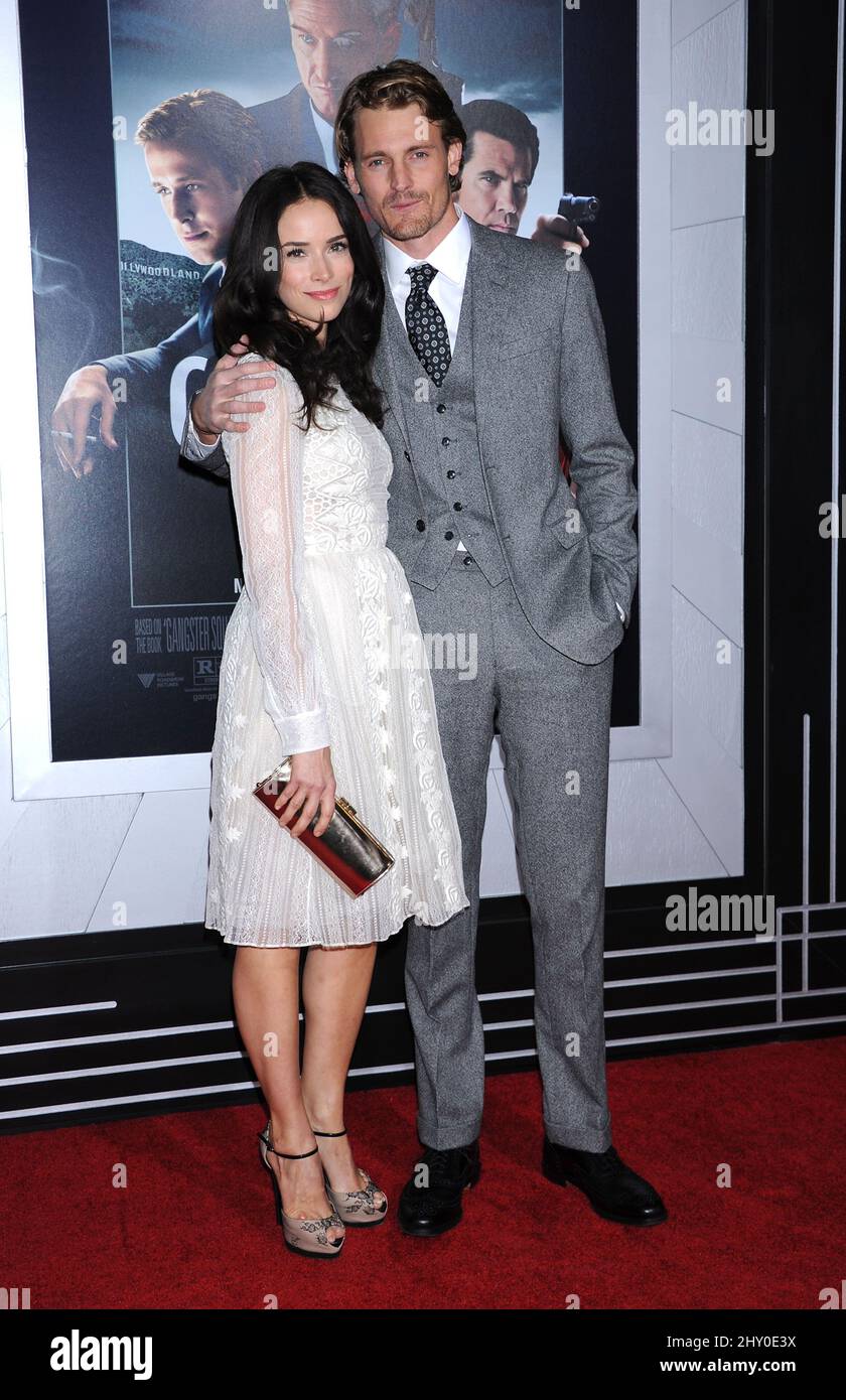 Abigail Spencer and Josh Pence attending the premiere of Gangster Squad in Los Angeles, California. Stock Photo