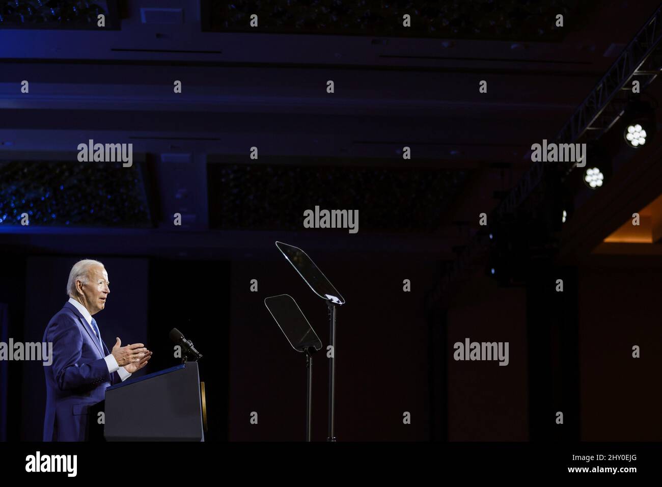 United States President Joe Biden speaks during the National League of ...