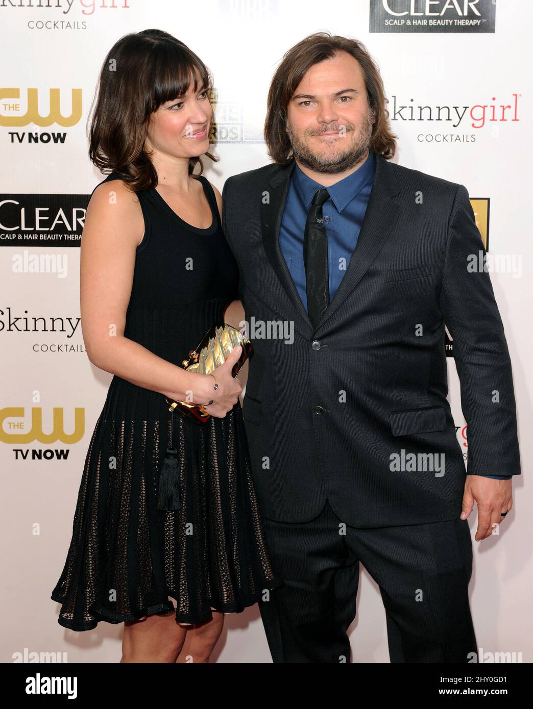 https://c8.alamy.com/comp/2HY0GD1/jack-black-and-wife-tanya-haden-arriving-for-the-2013-critics-choice-movie-awards-held-at-barker-hanger-los-angeles-california-2HY0GD1.jpg
