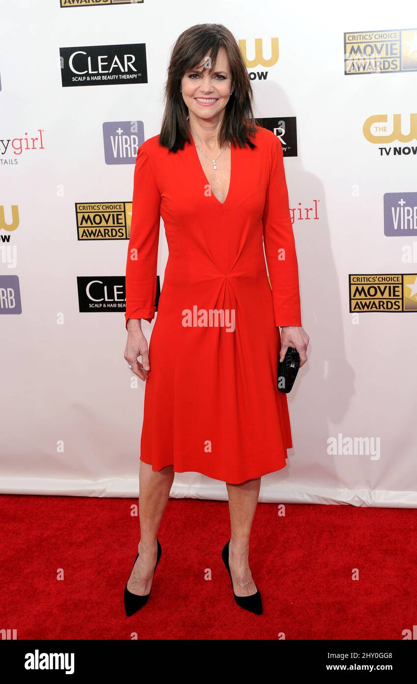 Sally Fields arriving for the 2013 Critics Choice Movie Awards, held at Barker Hanger, Los Angeles, California. Stock Photo