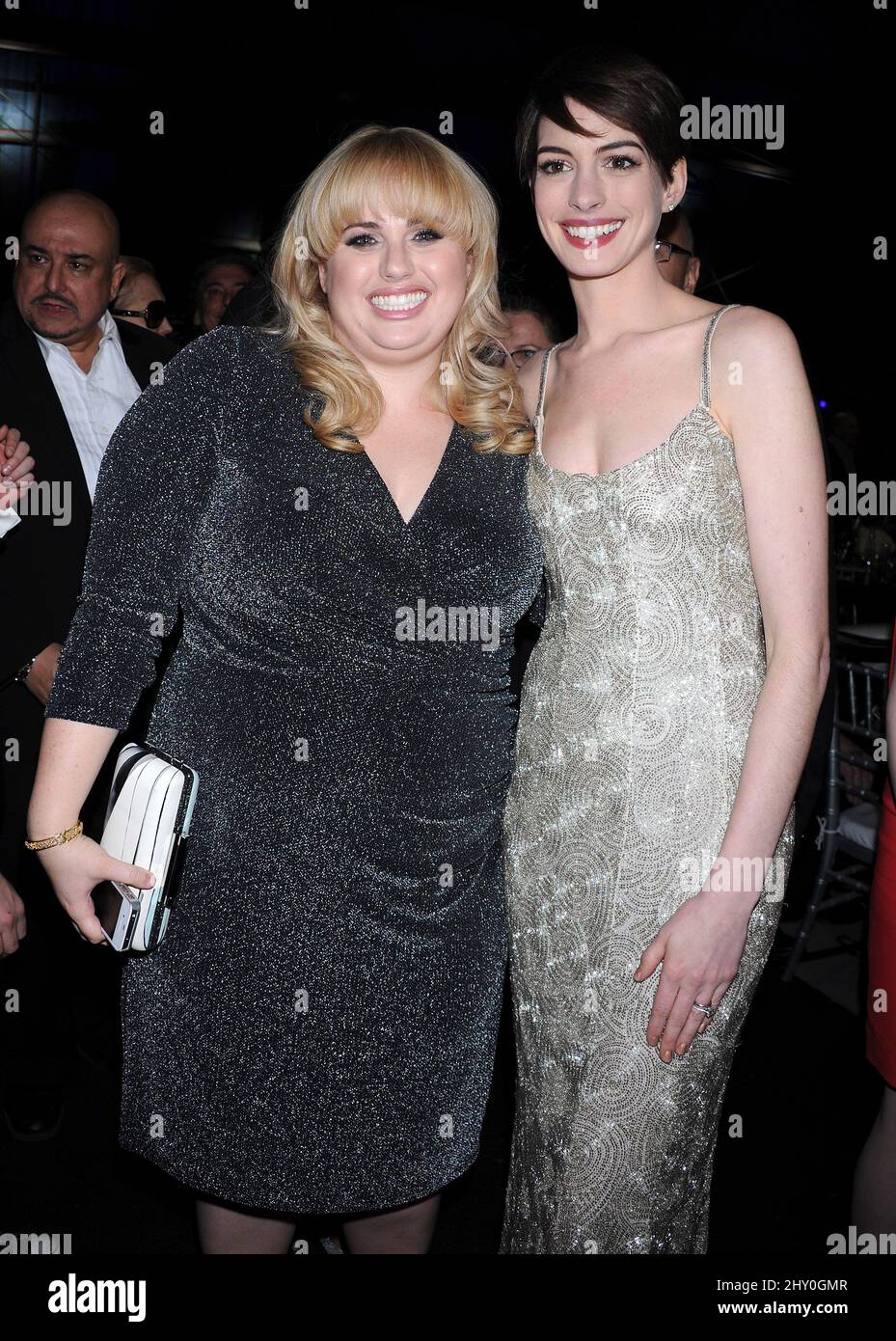 Rebel Wilson and Anne Hathaway (right) during the 2013 Critics