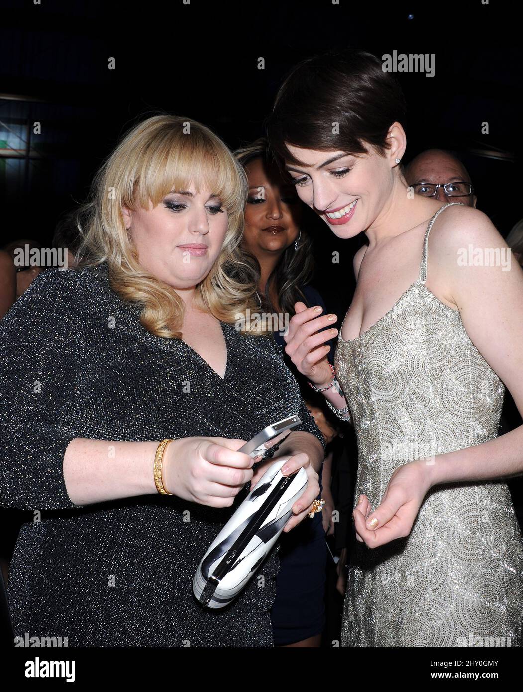 Rebel Wilson and Anne Hathaway (right) during the 2013 Critics