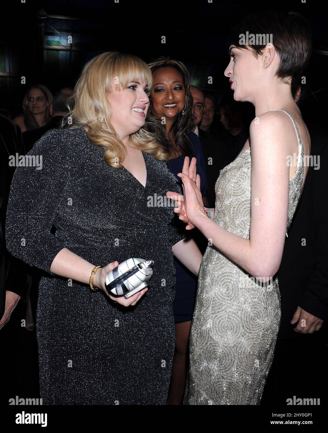 Rebel Wilson and Anne Hathaway (right) during the 2013 Critics