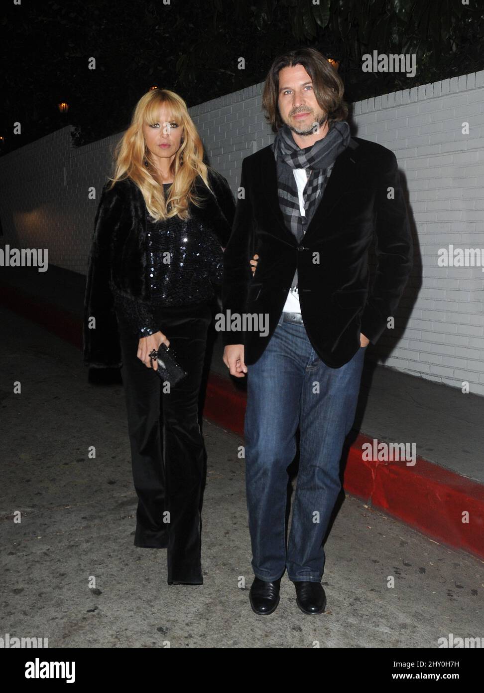 Rachel Zoe and Roger Berman seen outside the Chateau Marmont in Los Angeles, California. Stock Photo