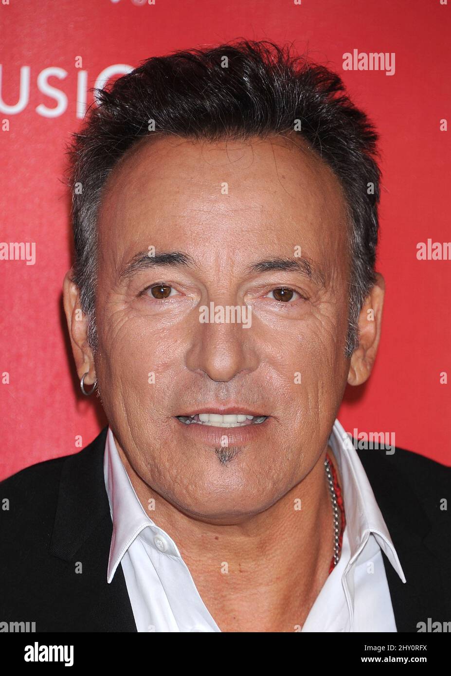 Bruce Springsteen appears at the 2013 MusiCares Person of the Year Gala honoring Bruce Springsteen Stock Photo