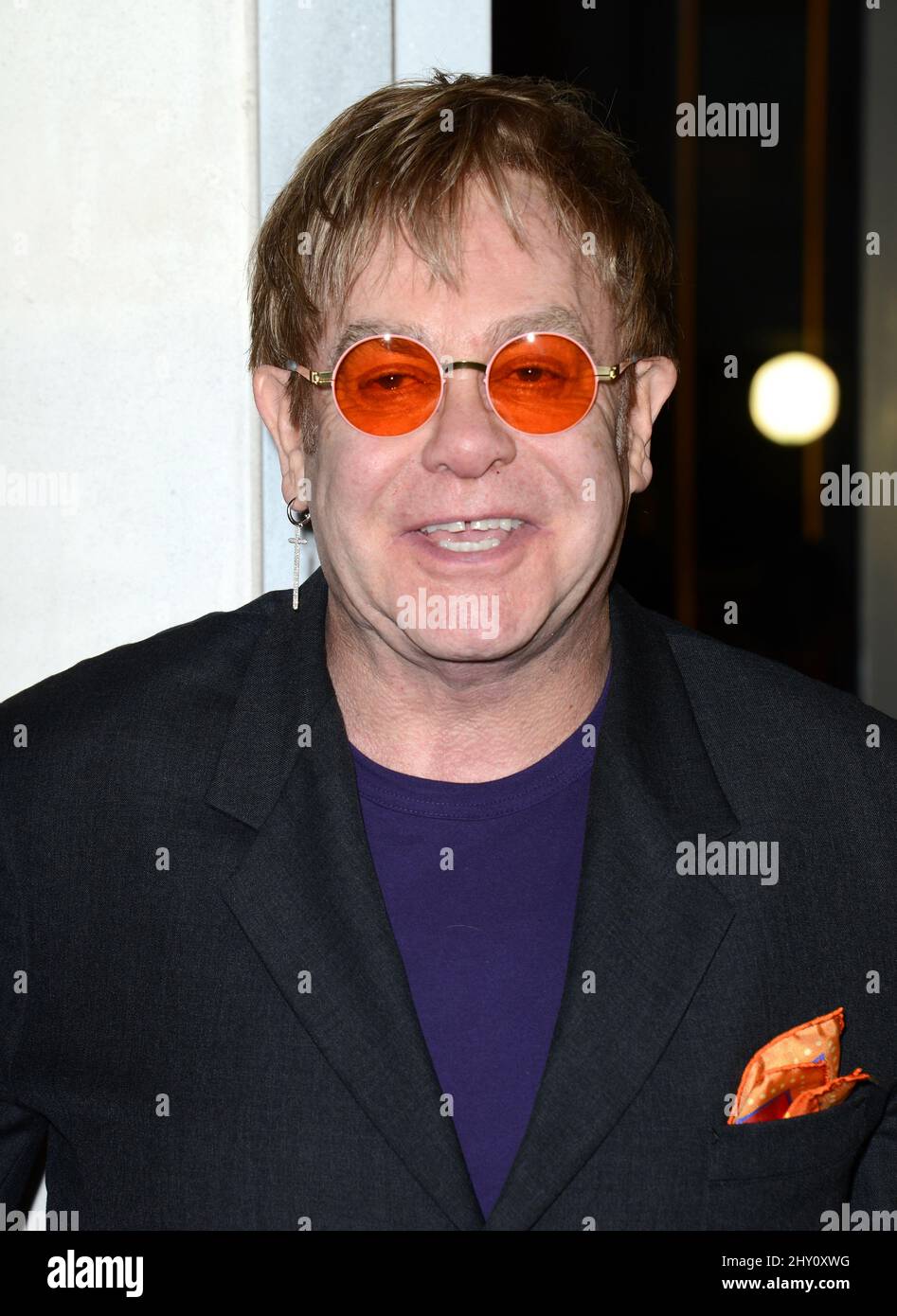 Elton John attending the'Tom Ford Cocktail Event in Support of Project Angel Food' held at Tom Ford in Los Angeles, USA. Stock Photo