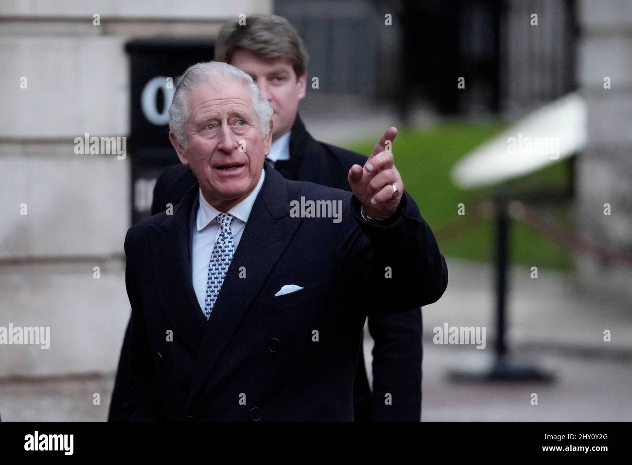 Britain's Prince Charles arrives at the annual Commonwealth Day Reception, which traditionally takes place on Commonwealth Day at Marlborough House, the home of the Commonwealth Secretariat, in London, Britain March 14, 2022. Frank Augstein/Pool via REUTERS Stock Photo