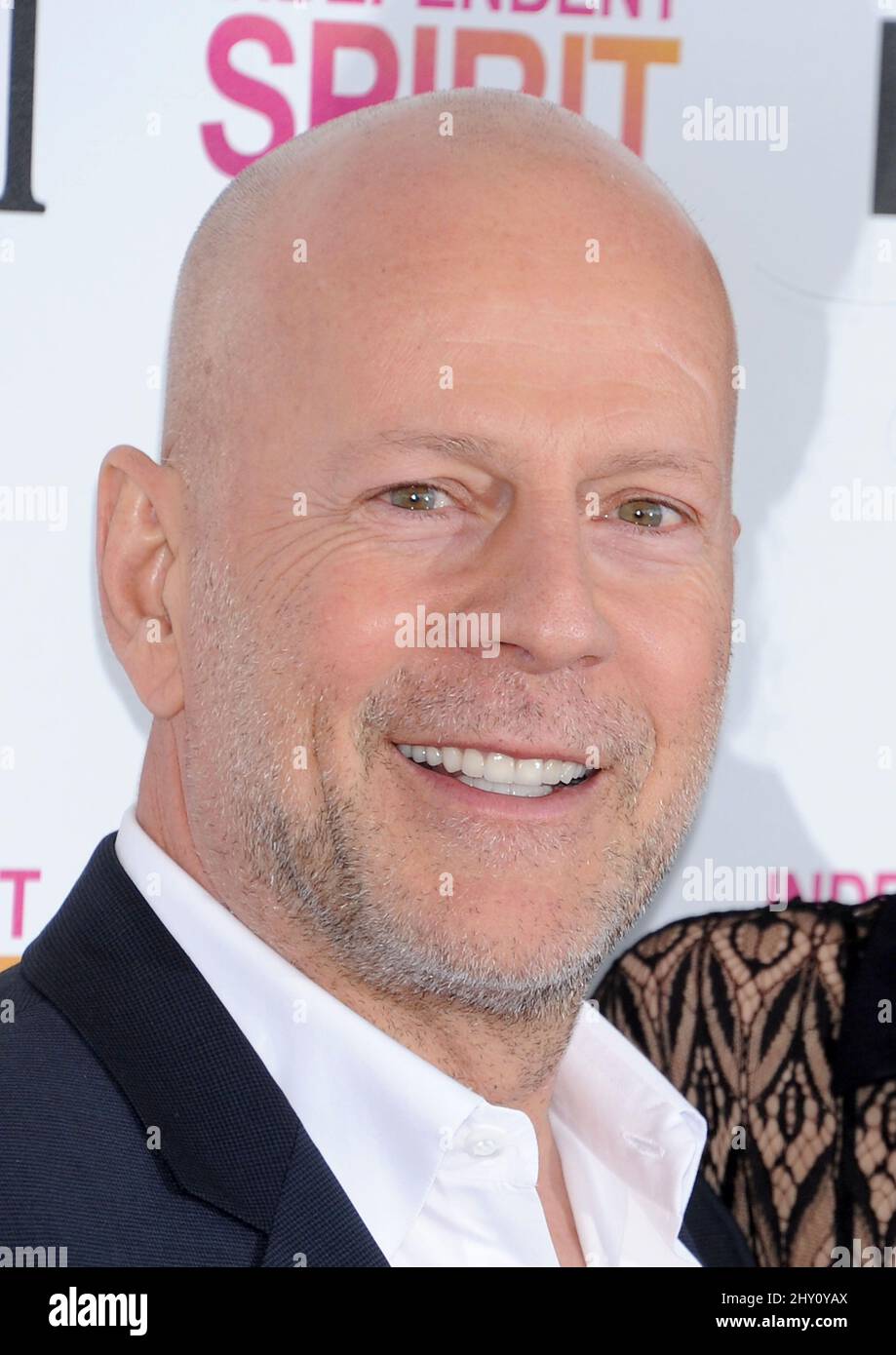 Bruce Willis attending the 2013 Independent Spirit Awards at Santa Monica in California. Stock Photo