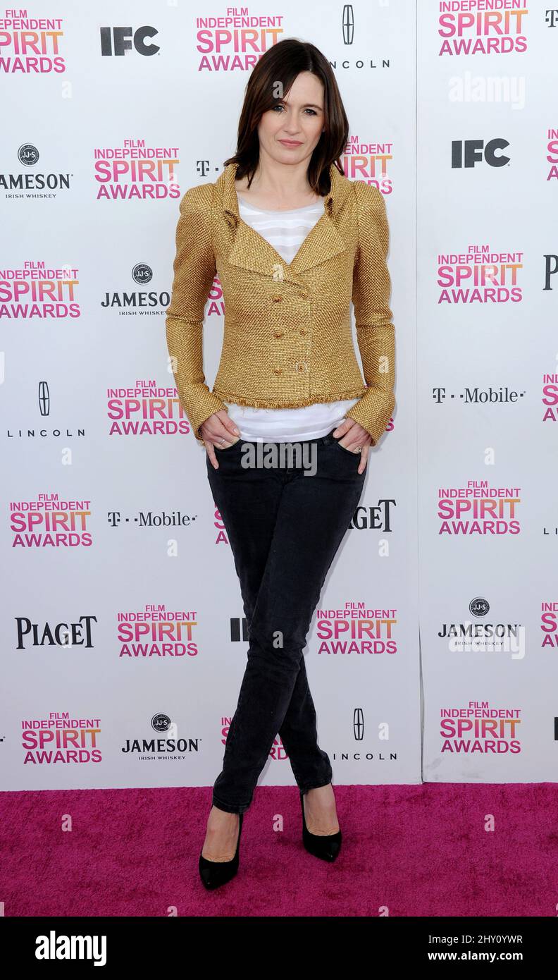 Emily Mortimer Attending The 2013 Independent Spirit Awards At Santa Monica In California Stock 