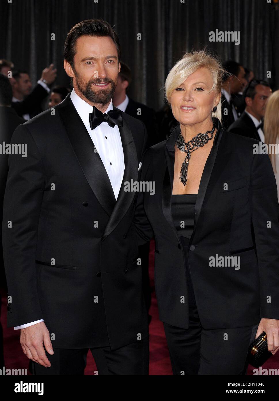 Hugh Jackman and Deborra-Lee Furness arriving at the 85th Annual ...