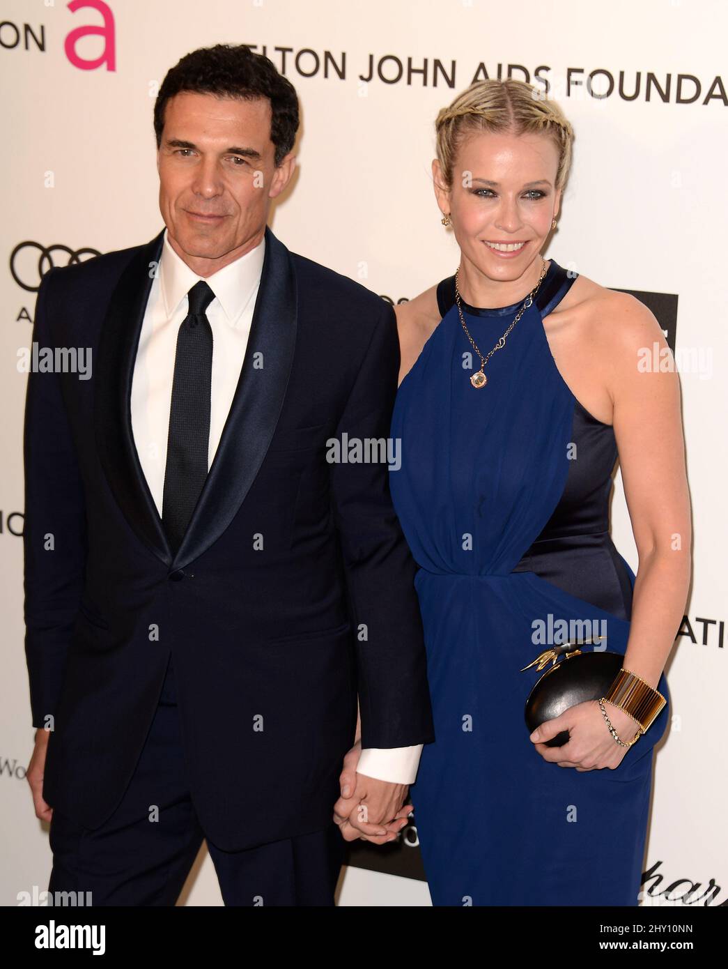 Chelsea Handler, Andre Balazs attending the 21st Annual Sir Elton John Oscar Party in Los Angeles, California. Stock Photo