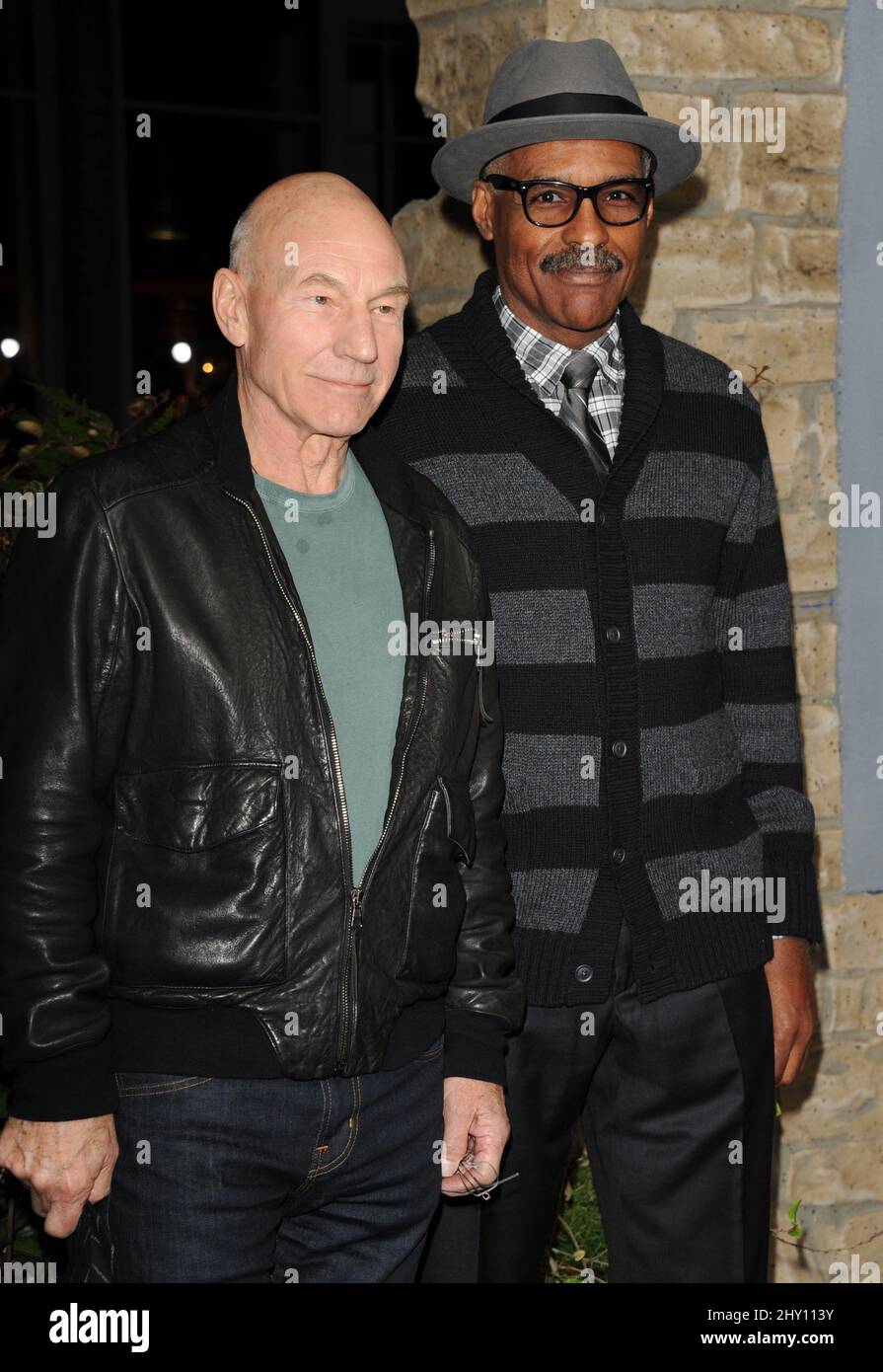 Patrick Stewart and Michael Dorn attending the 'Jack The Giant Slayer' Premiere held at the Chinese Theatre in Los Angeles, USA. Stock Photo