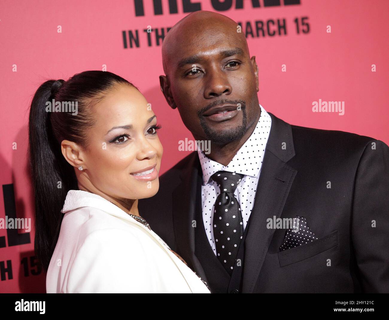 Morris Chestnut & Pam Byse attending the premiere of "The Call" at the