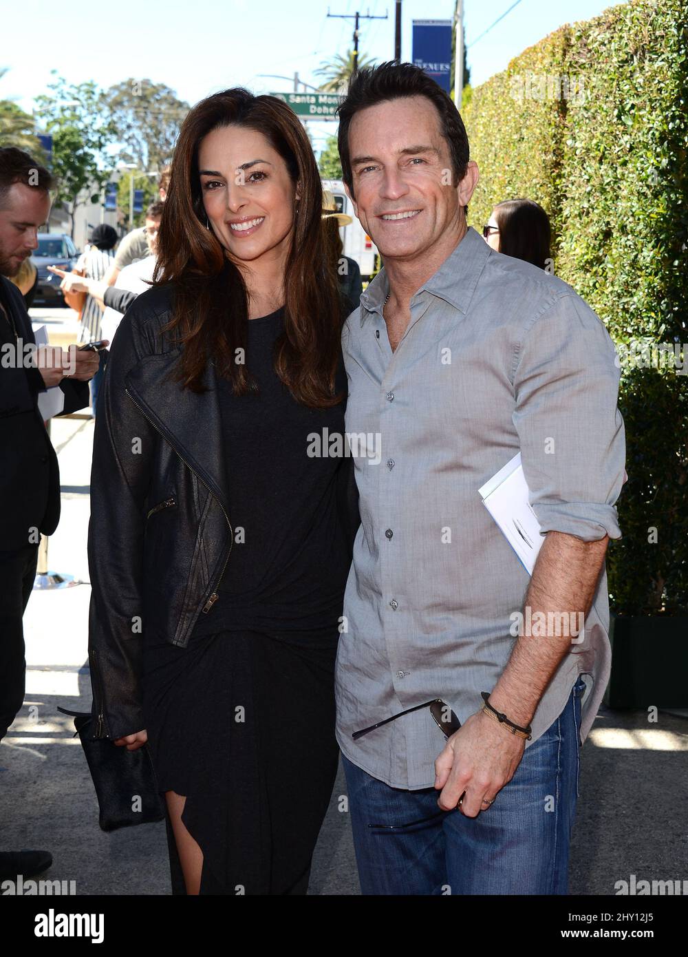 Jeff Probst and Lisa Ann Russell at the John Varvatos 10th Annual Stuart House Benefit, John Varvatos Boutique, West Hollywood, California. Stock Photo