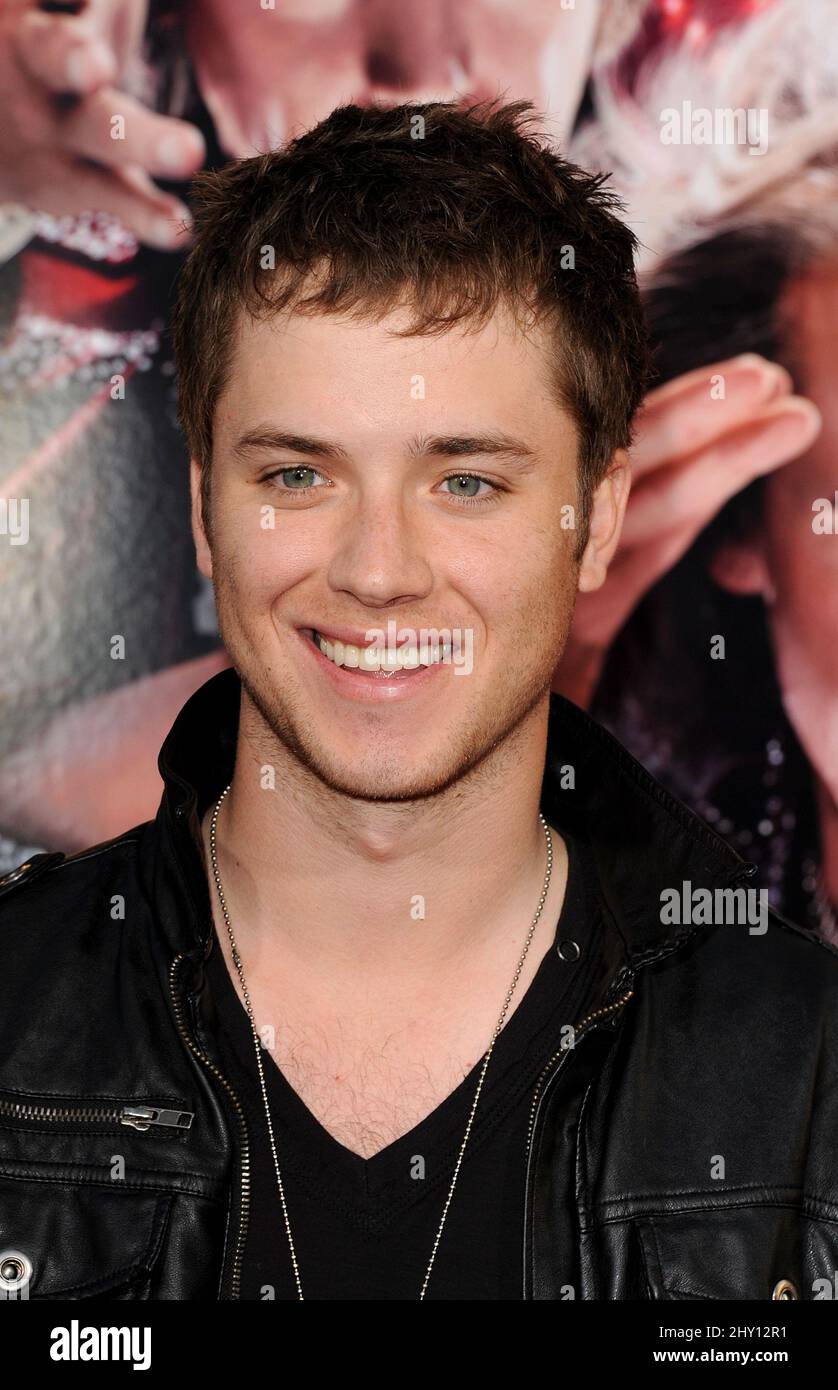 Jeremy Sumpter attending 'The Incredible Burt Wonderstone' World Premiere held at the Chinese Theatre in Los Angeles, USA. Stock Photo